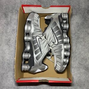 NEW Nike Shox TL Print Metallic Silver Summit White IH4466-095 Men's Size 10